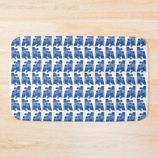 Item preview, THUNDERBIRD HAIDA PATTERN. BLUE ON WHITE. designed and sold by 5hertz.
