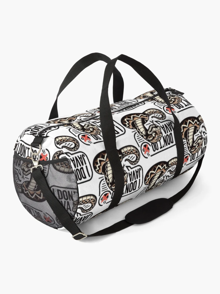 Thumbnail 2 of 3, Duffle Bag, Python I Dont Do Java designed and sold by ElLocoMus.