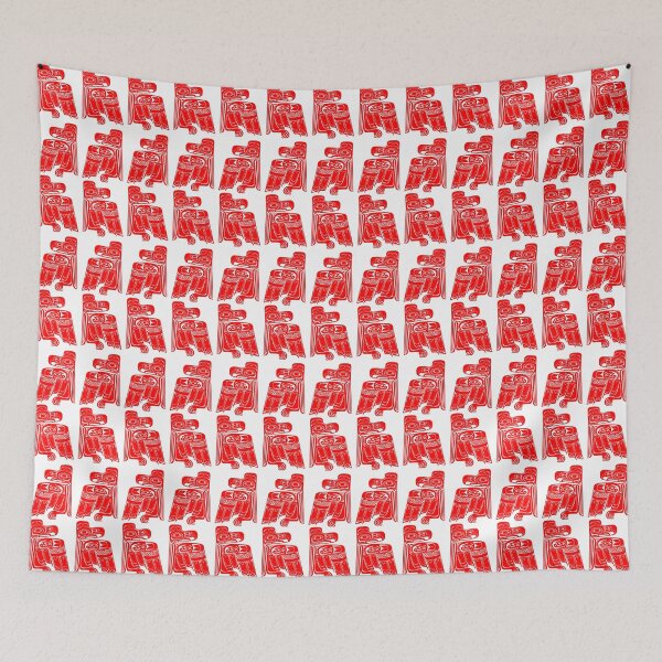 Item preview, THUNDERBIRD HAIDA PATTERN. RED ON WHITE. designed and sold by 5hertz.