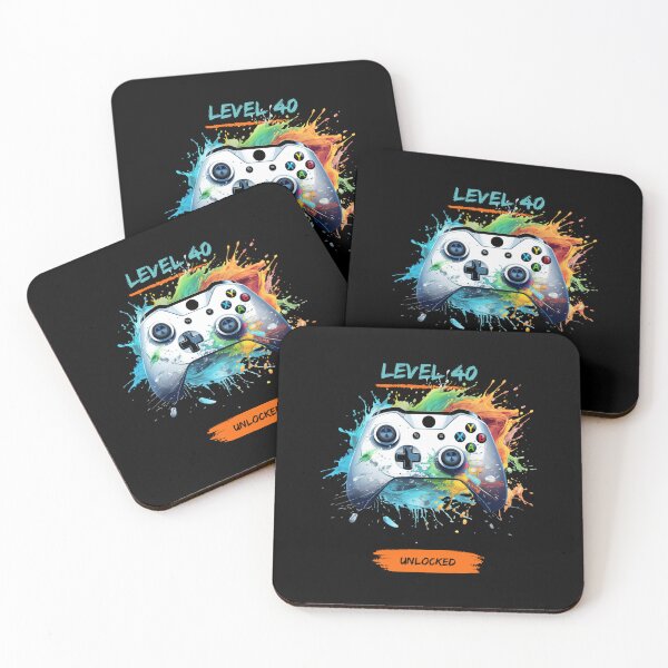 Item preview, Level 40 Unlocked X Box Inspired Video Game Controller - Colourful Splash Art designed and sold by T1337.