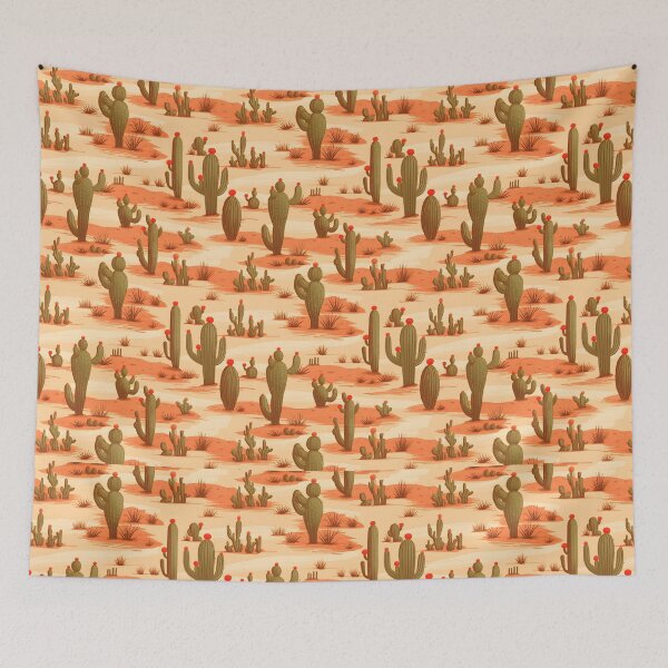 Item preview, Desert Delight, Cactus Pattern for Curtains, Pillows, and Blankets designed and sold by Aopo Chaloemphon.