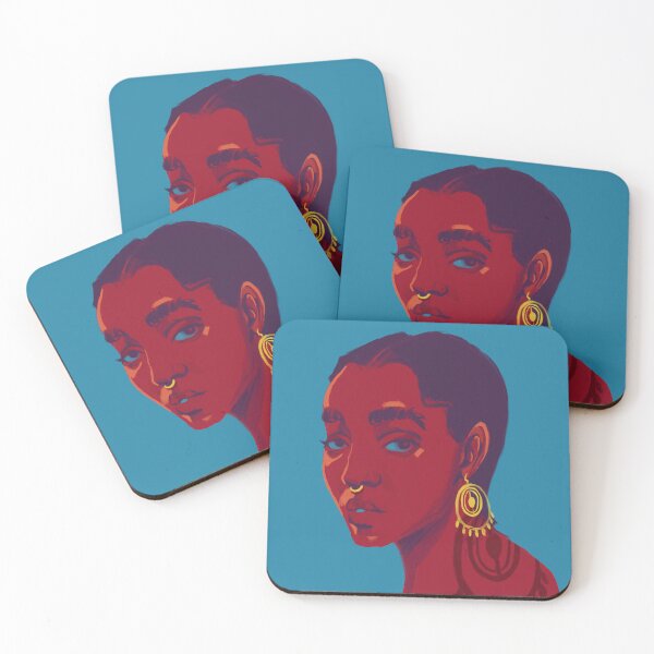 Item preview, Red Portrait With a Gold Earring (FKA Twigs) designed and sold by IgobyLinaE.