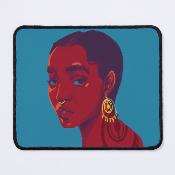 Item preview, Red Portrait With a Gold Earring (FKA Twigs) designed and sold by IgobyLinaE.
