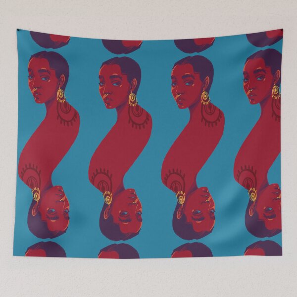 Item preview, Red Portrait With a Gold Earring (FKA Twigs) designed and sold by IgobyLinaE.