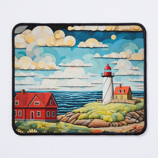 Item preview, Folk Art Light House designed and sold by StarlingsCrown.