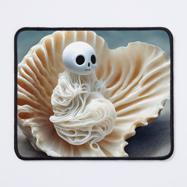 Item preview, Creepy Kawaii Skull Ghost in a Shell Surrealism Artwork designed and sold by theflandonian.