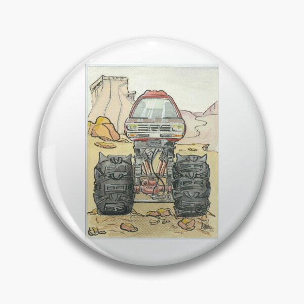Item preview, Colorful Red Monster Truck Cartoon designed and sold by DrawnToColour.