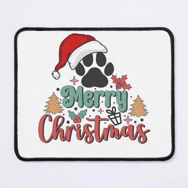 Item preview, Dog Paw Merry Christmas Xmas Winter Holiday Gift designed and sold by DGMoodDesign.