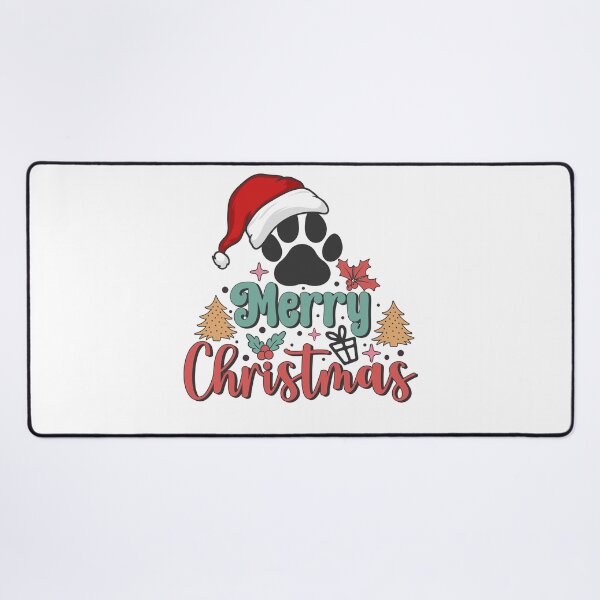 Item preview, Dog Paw Merry Christmas Xmas Winter Holiday Gift designed and sold by DGMoodDesign.