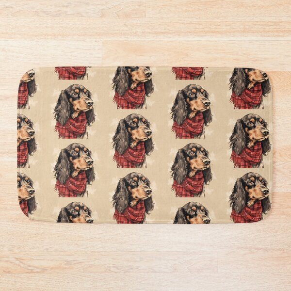 Item preview, Gordon Setter Christmas Plaid Watercolor designed and sold by rafaeltto.