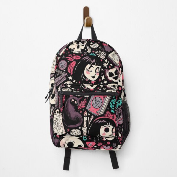 Item preview, Neo-Gothic Wicca: Skulls, Cats, and Ancient Spellbooks in an Intricate Pattern designed and sold by Wicc-a.