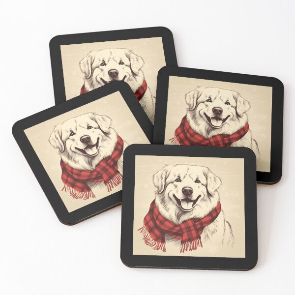 Artikelvorschau, Great Pyrenees Christmas Plaid Watercolor entworfen und verkauft von rafaeltto.