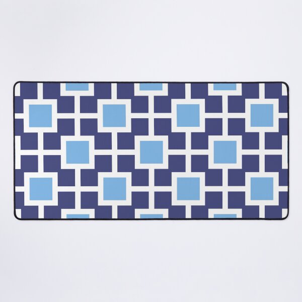 Item preview, Hollywood Regency Geometric Trellis Pattern 517 Blue designed and sold by tonymagnerart.