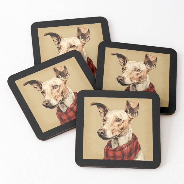 Item preview, Ibizan Hound Christmas Plaid Watercolor designed and sold by rafaeltto.