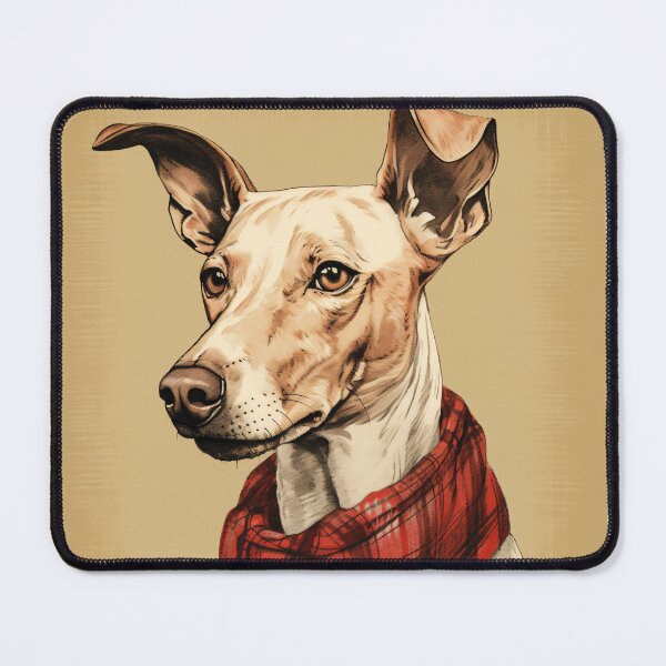 Item preview, Ibizan Hound Christmas Plaid Watercolor designed and sold by rafaeltto.