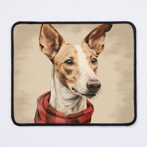 Item preview, Ibizan Hound Christmas Plaid Watercolor designed and sold by rafaeltto.