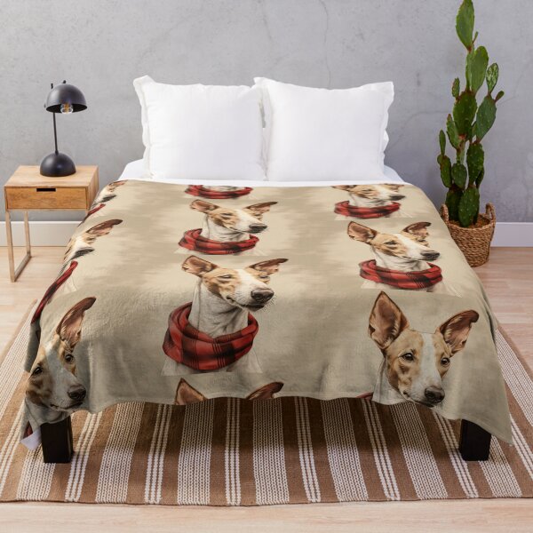 Item preview, Ibizan Hound Christmas Plaid Watercolor designed and sold by rafaeltto.