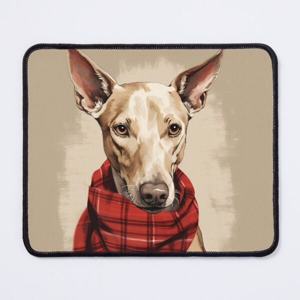 Item preview, Ibizan Hound Christmas Plaid Watercolor designed and sold by rafaeltto.