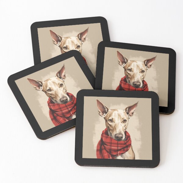Item preview, Ibizan Hound Christmas Plaid Watercolor designed and sold by rafaeltto.
