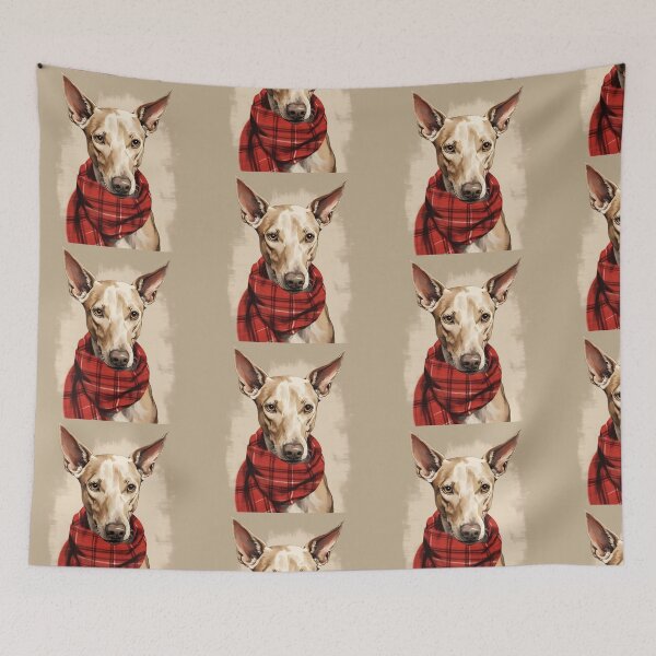 Item preview, Ibizan Hound Christmas Plaid Watercolor designed and sold by rafaeltto.