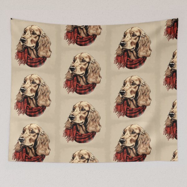 Item preview, Irish Setter Christmas Plaid Watercolor designed and sold by rafaeltto.