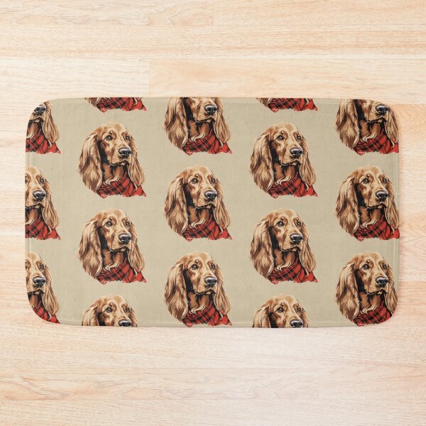 Item preview, Irish Setter Christmas Plaid Watercolor designed and sold by rafaeltto.