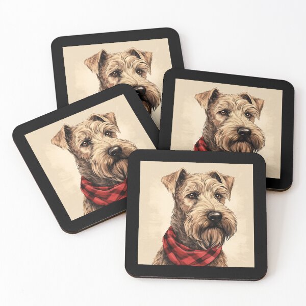 Item preview, Irish Terrier Christmas Plaid Watercolor designed and sold by rafaeltto.
