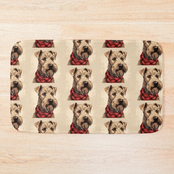 Item preview, Irish Terrier Christmas Plaid Watercolor designed and sold by rafaeltto.