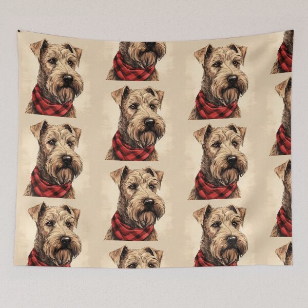 Item preview, Irish Terrier Christmas Plaid Watercolor designed and sold by rafaeltto.