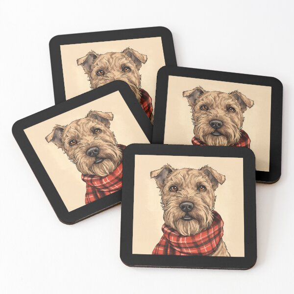 Item preview, Irish Terrier Christmas Plaid Watercolor designed and sold by rafaeltto.
