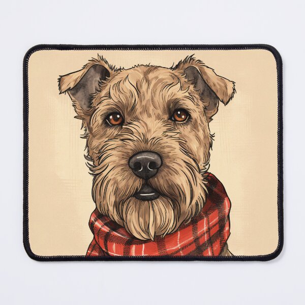 Item preview, Irish Terrier Christmas Plaid Watercolor designed and sold by rafaeltto.
