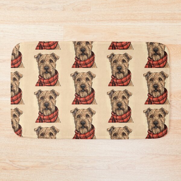 Item preview, Irish Terrier Christmas Plaid Watercolor designed and sold by rafaeltto.