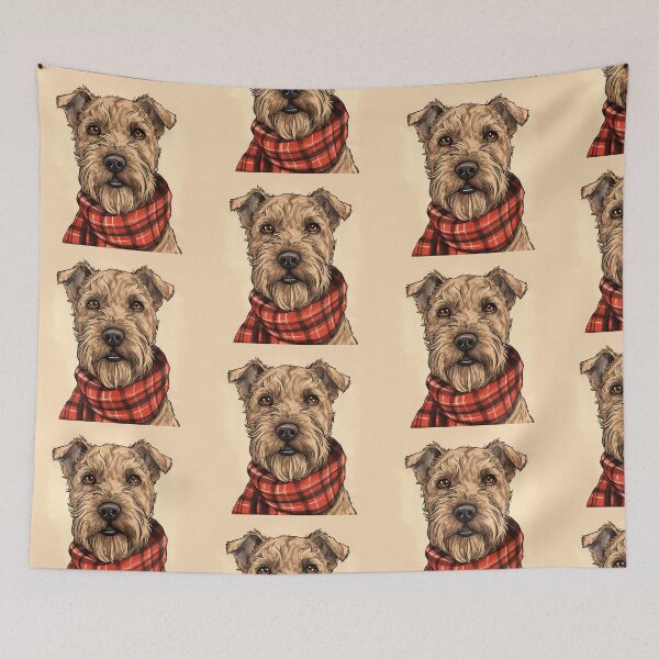 Item preview, Irish Terrier Christmas Plaid Watercolor designed and sold by rafaeltto.
