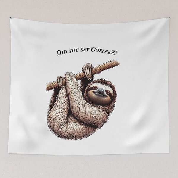 Item preview, Sleepy Sloth's Coffee Craving designed and sold by Jaykayl.