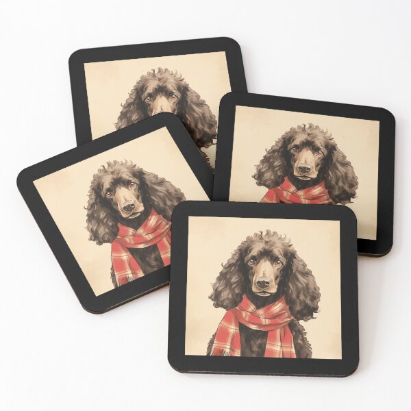 Artikelvorschau, Irish Water Spaniel Christmas Plaid Watercolor entworfen und verkauft von rafaeltto.