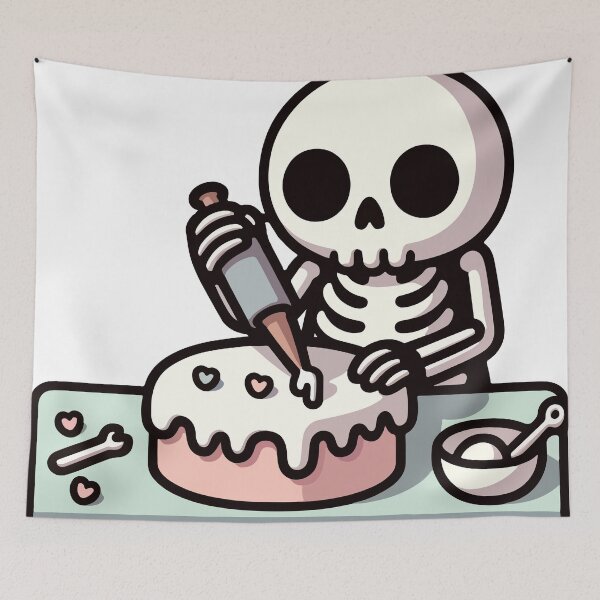 Item preview, Skeleton Baking a Cake designed and sold by OniumEth.
