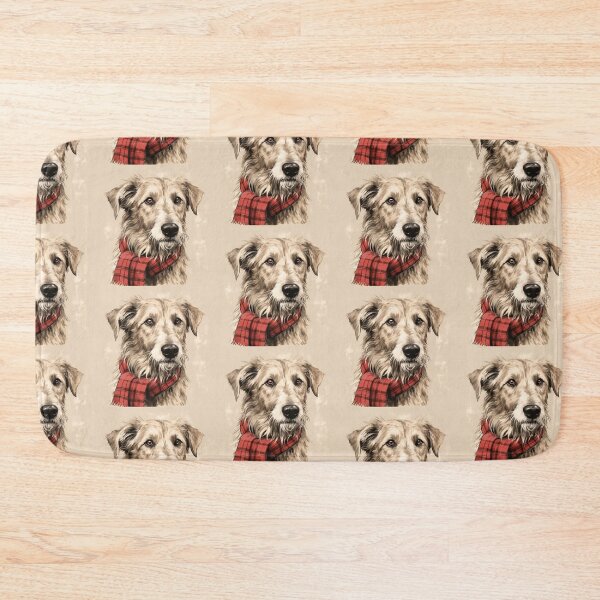 Item preview, Irish Wolfhound Christmas Plaid Watercolor designed and sold by rafaeltto.
