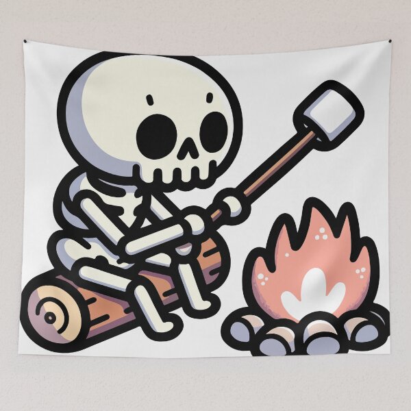 Item preview, Skeleton Roasting a Marshmellow designed and sold by OniumEth.