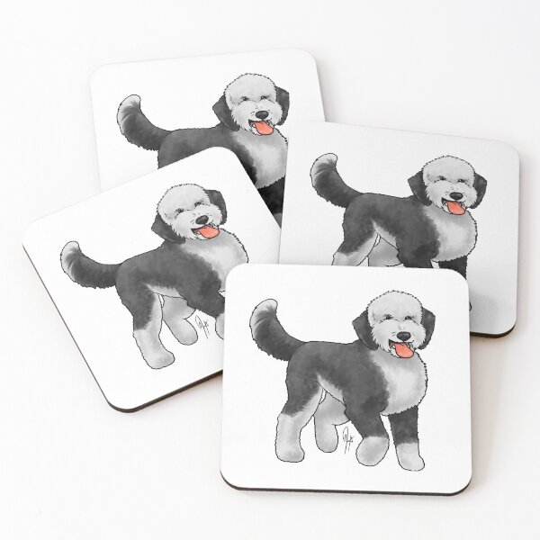 Item preview, Sheepadoodle - White and Black designed and sold by Jennifer Stolzer.