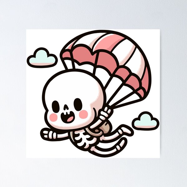 Item preview, Skydiving Skeleton designed and sold by OniumEth.