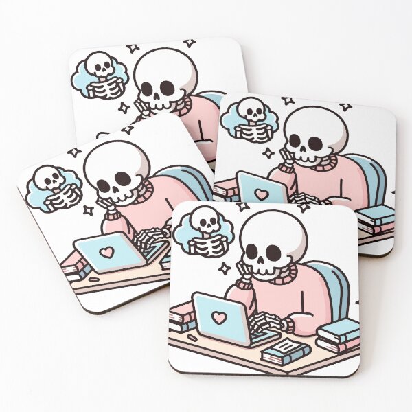 Item preview, Skeleton Studying on a Computer designed and sold by OniumEth.