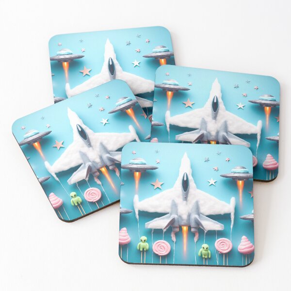Item preview, cotton plane ufos designed and sold by stylesynthesis.