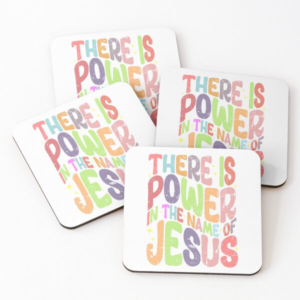Item preview, Colorful Distressed There is Power in the Name of Jesus Christian Design designed and sold by JCL Design Studio.