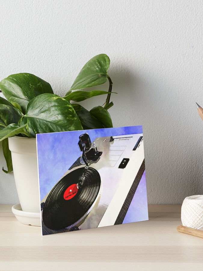 Record Player Close Up Art Board Print By Escarpatte Redbubble