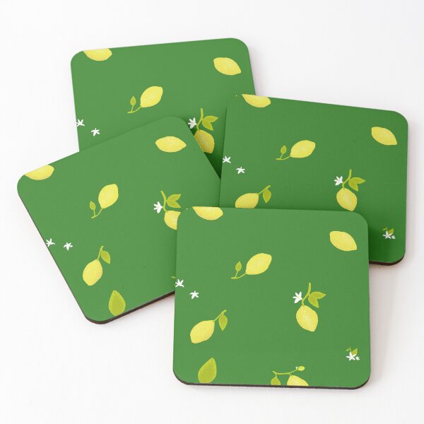 Item preview, Patrón de limones amarillos con dorso verde designed and sold by ClearAndHappy.