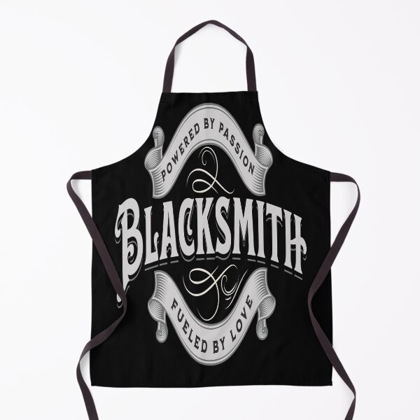 Item preview, Blacksmith powered by passion fueled by love smith gift ornamental ribbon designed and sold by MetalicBabe.
