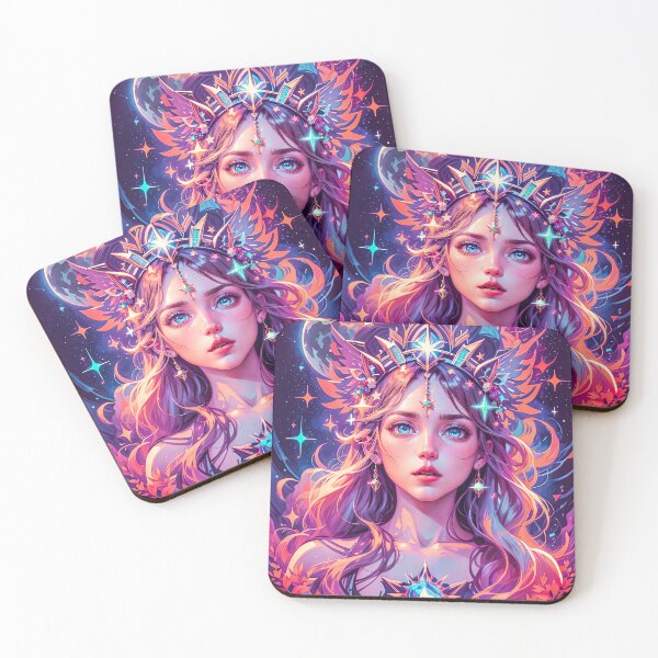 Item preview, Mystical Goddess Stars Woman Anime Digital Art designed and sold by YabaiArts.
