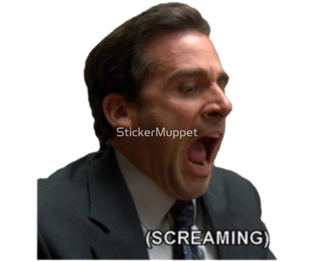 Screaming Michael Scott By StickerMuppet Redbubble