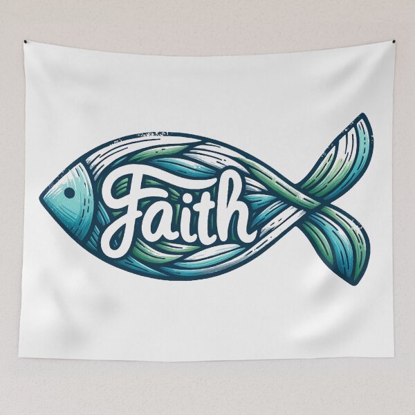 Item preview, Faith-Inscribed Christian Fish Symbol designed and sold by starpushers.