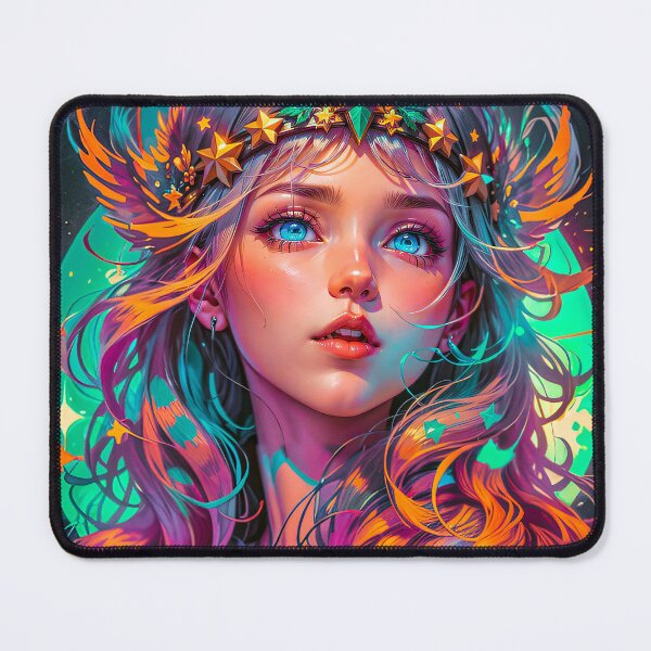 Item preview, Mystical Goddess Stars Woman Anime Digital Art designed and sold by YabaiArts.